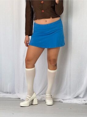 Los Angeles apparel cobalt blue micro skort ✧